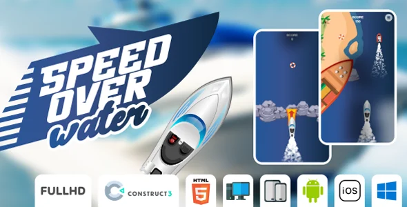Speed Over Water - HTML5 Game (Construct3)
