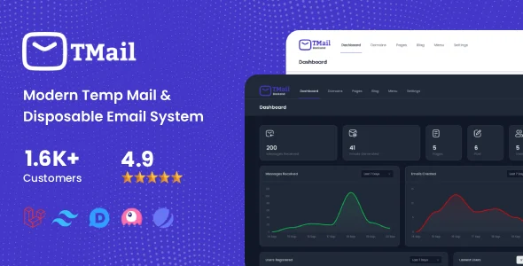 TMail - Modern Temp Mail & Disposable Email System