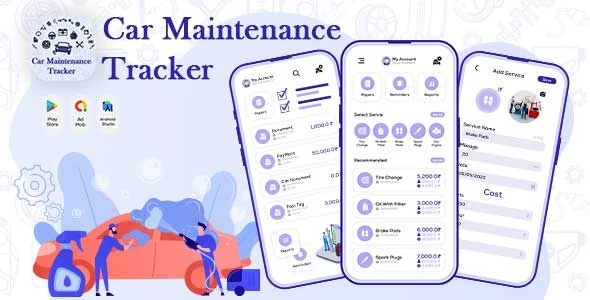 Vehicle Maintenance Tracker - Mileage Tracker - Vehicle Log - Car Maintenance App - Car Services