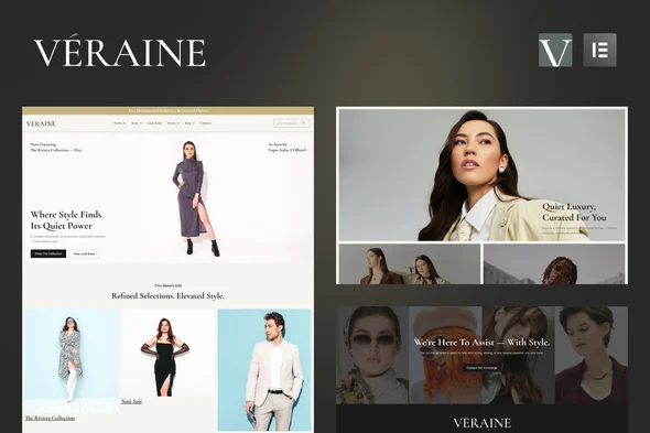 Veraine - Luxury Fashion Marketplace Elementor Template Kit