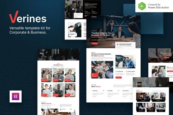 Verines - Professional Corporate & Business Elementor Template Kit