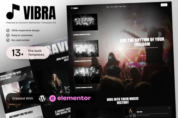Vibra - Music Festival & Concert Elementor Template Kit