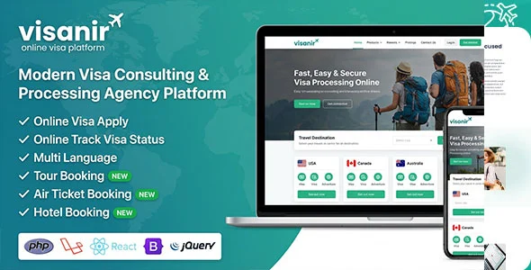 VisaNir-Modern Visa Consulting & Processing Agency Platform