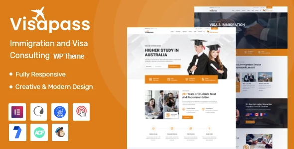 Visapass - Immigration Consulting WordPress Theme + RTL