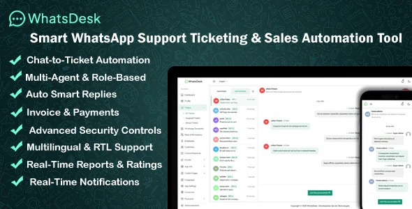 WhatsDesk - Smart WhatsApp Support Ticketing & Sales Automation Tool