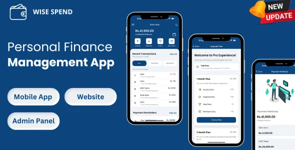 Wise Spend - Personal Finance Management App & Website (Subscription Based)
