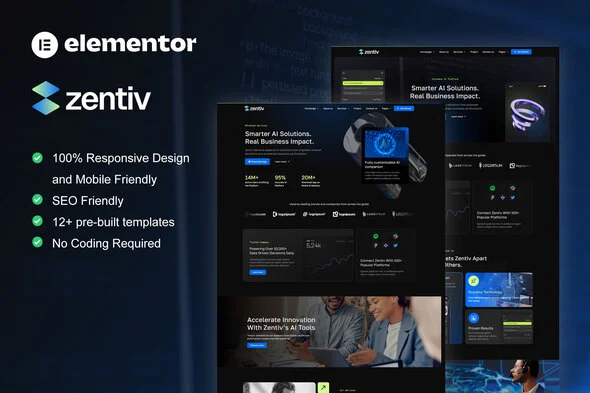 Zentiv - AI Services & Digital Company Elementor Kit
