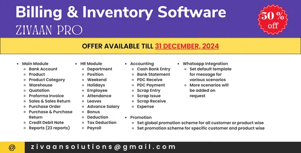 Zivaan PRO - Accounting | Inventory (GST Compliance with GSTR1 & GSTR2 Integrated)