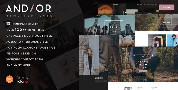 Andior - Responsive One & Multi Page Portfolio HTML Template