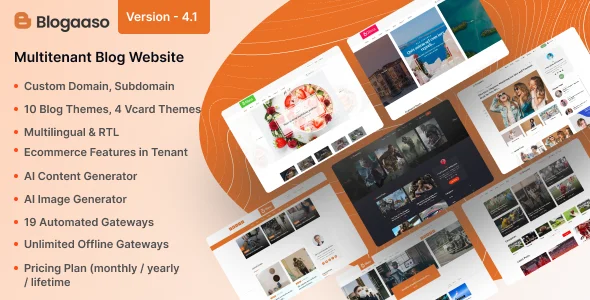 Blogaaso - Multitenant Blog Website Builder (SAAS)