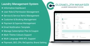 CleanCloth Manager SaaS - Laundry Management System