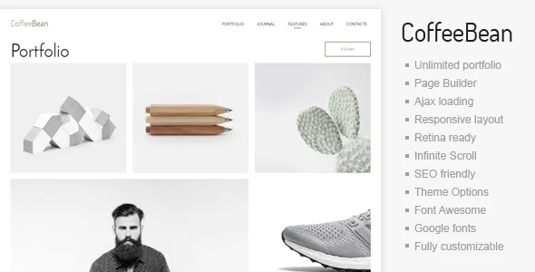 CoffeeBean - Portfolio and Blogging WordPress Theme