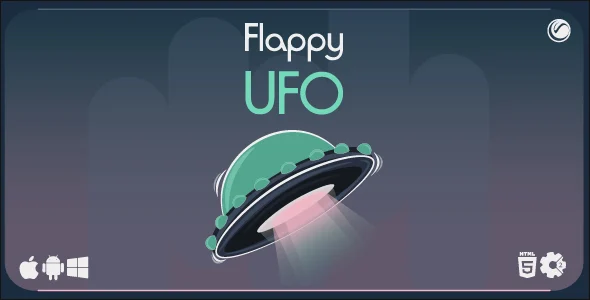 Flappy UFO - HTML5 Game Template