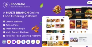 FoodeGo - Multi Branch Restaurant Online Food Ordering Laravel Website Platform