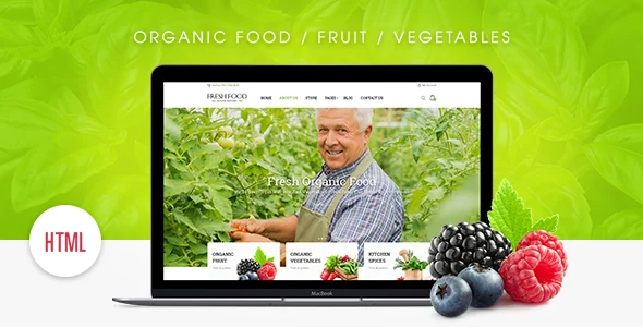 Fresh Food - Organic Food/Fruit/Vegetables eCommerce HTML Template