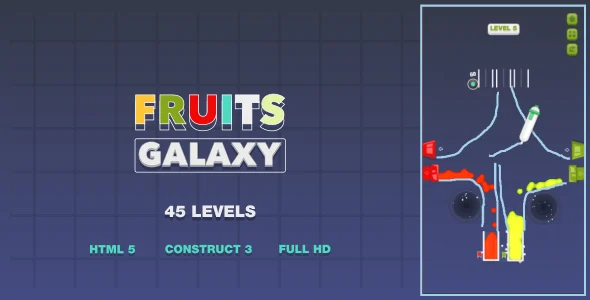 Fruits Galaxy - HTML5 Game (Construct3)