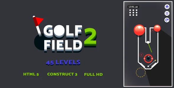 Golf Field 2 - HTML5 Game (Construct3)