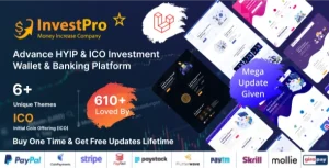 Hyip InvestPro - Advance HYIP & ICO Investment Wallet & Banking Platform