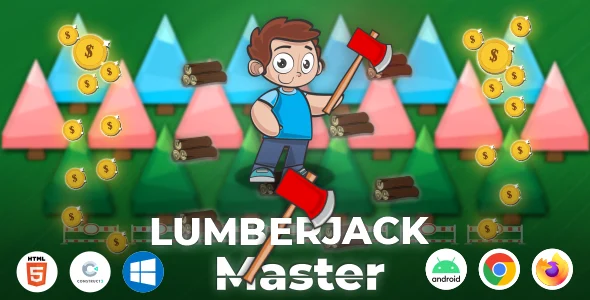 Lumberjack Master - HTML5 Game (Construct 3)