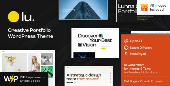 Lunna - Photographer Portfolio WordPress Theme