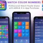 Match Color Numbers - Professional iOS Match Puzzle Game with AdMob & In-App Purchases