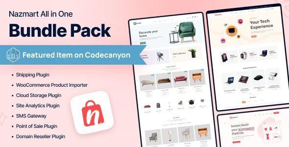Nazmart Bundle Pack - Multi-Tenancy eCommerce Platform (SAAS)