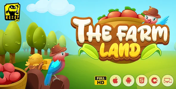 The Farm Land - Alphabet Bingo Arcade Game (Construct)