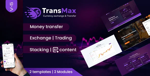 TRANS MAX - Multi Currency wallet Transfer | Exchange | Crypto Trading & Staking System