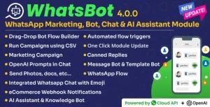 WhatsBot - WhatsApp Marketing, Bot, Chat & AI Personal Assistant Module for Perfex CRM