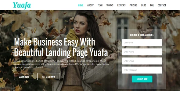 Yuafa - Easy Startup & Digital Agency Landing Page