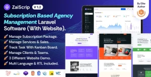 Zaiscrip - Subscription Based Agency Management Laravel Script