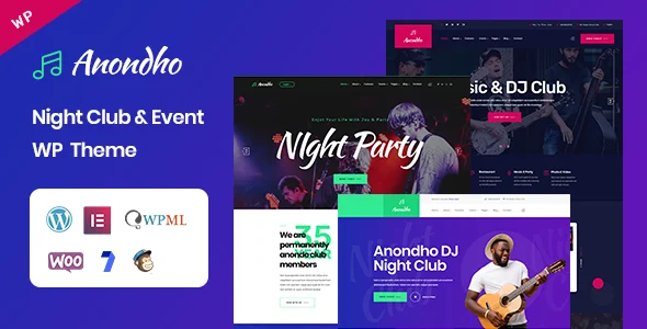 Anondho – Night Club & Event WordPress Theme