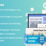 Article Read Time & Progress Bar