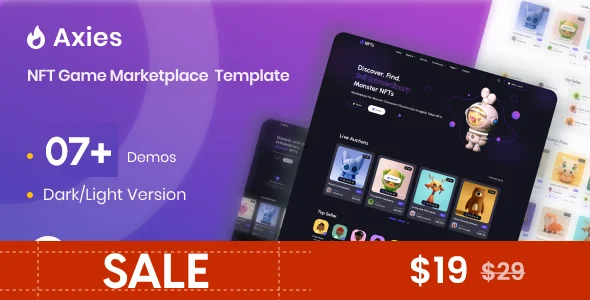 Axies – NFT Marketplace HTML Template