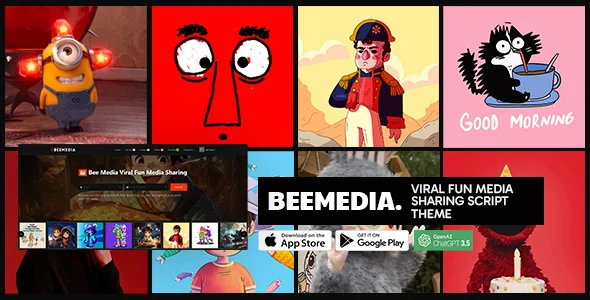 Beemedia – Viral Fun media Sharing Script Theme