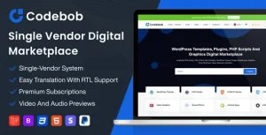 Codebob – Single-Vendor Digital Marketplace (SAAS)
