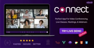 Connect – Video Conference, Online Meetings, Live Class & Webinar, Whiteboard, Live Chat