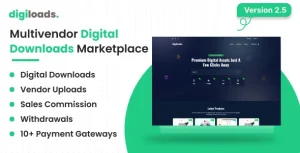 Digiloads – Multivendor Digital Downloads Marketplace