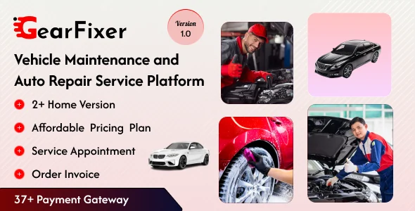GearFixer – Car Service, Vehicle Maintenance and Auto Repair Service Platform