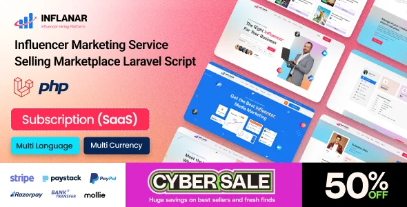 Inflanar – Influencer Marketing Service Selling Marketplace Laravel Script