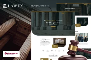 Lawex – Lawyer & Attorney Elementor Template Kit