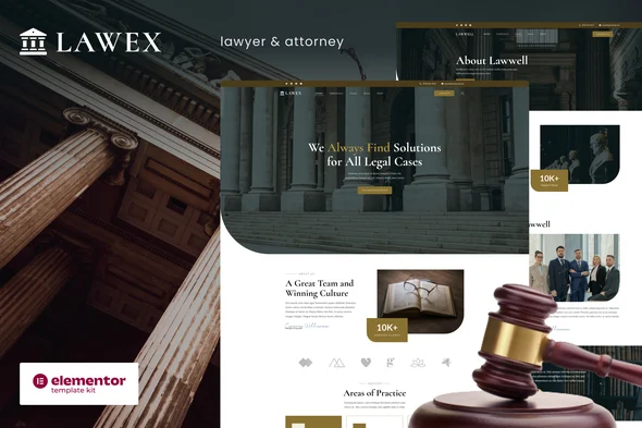 Lawex – Lawyer & Attorney Elementor Template Kit