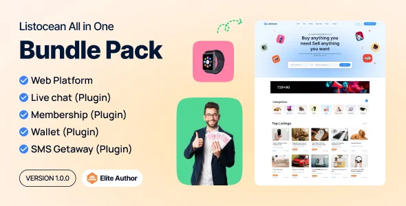 Listocean Bundle - Classified Ads Listing Platform