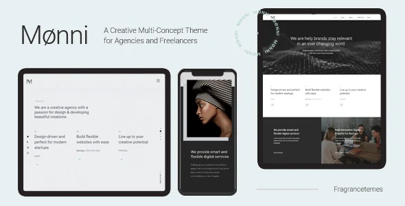 Monni – A Creative Multi-Concept Theme for Agencies and Freelancers