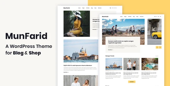 Munfarid – A WordPress Theme For Blog & Shop