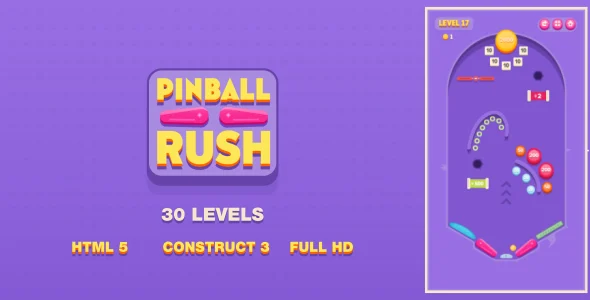 Pinball Rush – HTML5 Game (Construct3)