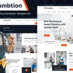 Plumbtion – Plumbing Services Elementor Template Kit