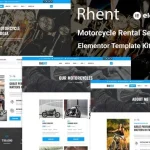 Rhent – Motorcycle Rental Services Elementor Template Kit