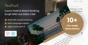 SeaPearl – Luxury Hotel & Resort Booking Script With Live Editor CMS