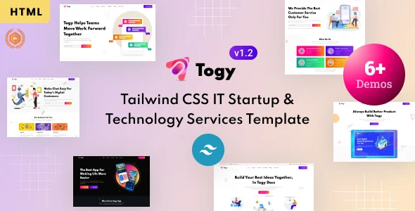 Togy – Tailwind CSS IT Startup & Technology Services Template